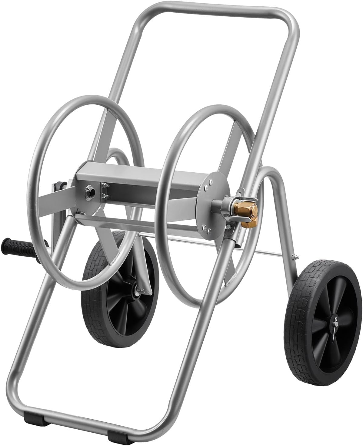 VEVOR Hose Reel Cart, 200/300 ft High-Pressure Garden Hose Cart, Hoses Reel Carts with Two Wheels, Handle & Heavy-Duty Mesh Storage Basket, Portable Hoses Reels for Garden Watering, Car Washing