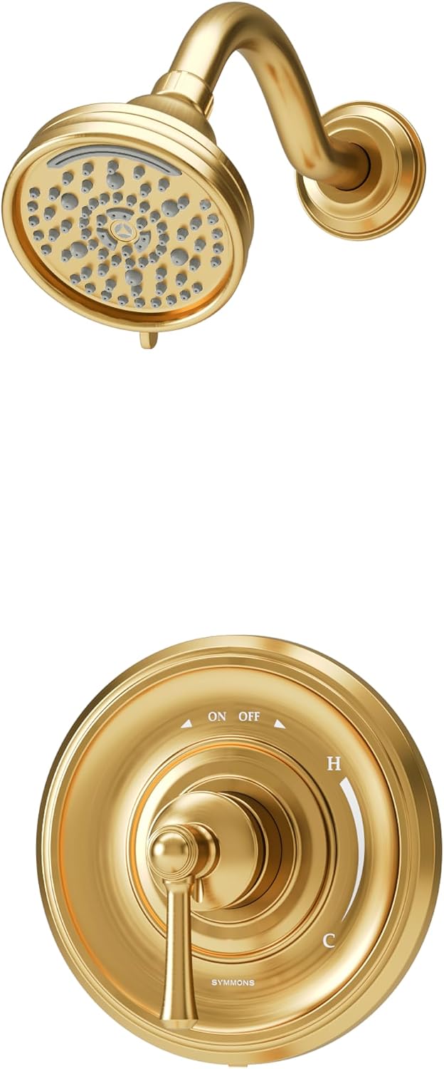 Symmons Braston HydroMersion Multi Spray Single Handle Shower Trim Kit with Volume Control in Brushed Bronze - 1.5 GPM 5891BBZ15TRM