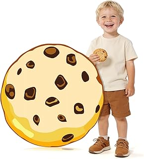 Large Cookie Cardboard Cutout Stand-up, Chocolate Chip Milk and Cookies Party Decorations 20 Inch Cartoon Photo Props Backdrops for Birthday Baby Shower Gender Reveal Party Supplies (One Cookie)