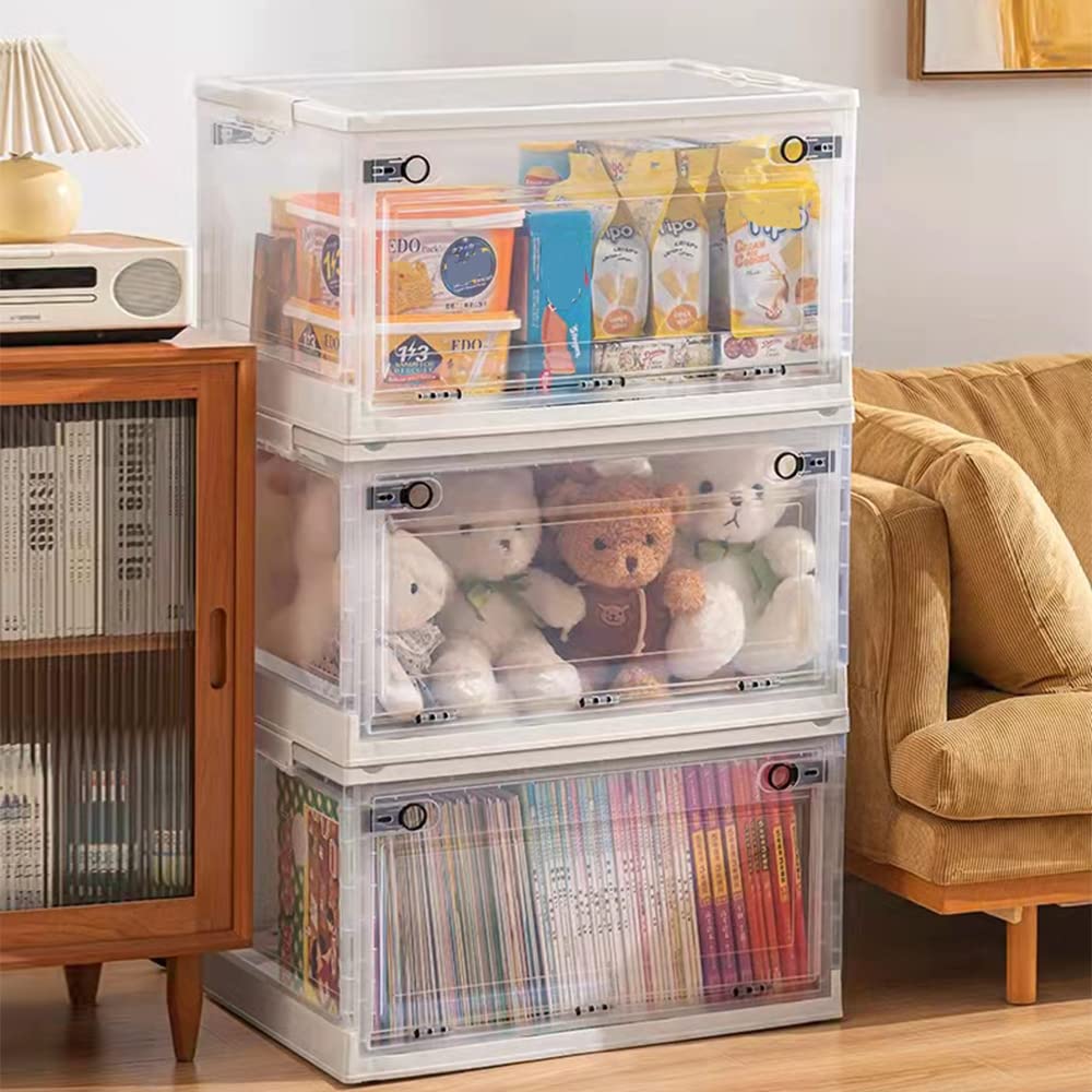 Amazon｜Miigang 収納ボックス 折り畳み 収納ケース クリア コンテナ