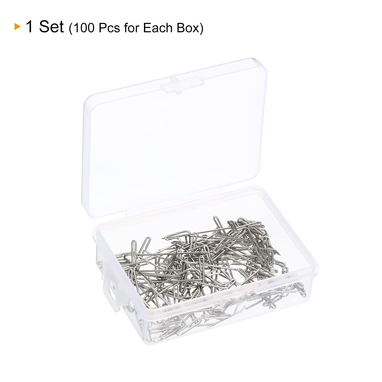 PATIKIL 1 Inch T-Pins, 100 Pack Stainless Steel Blocking Pin Needles for Modelling Crafts Silver, 27mm - Image 3