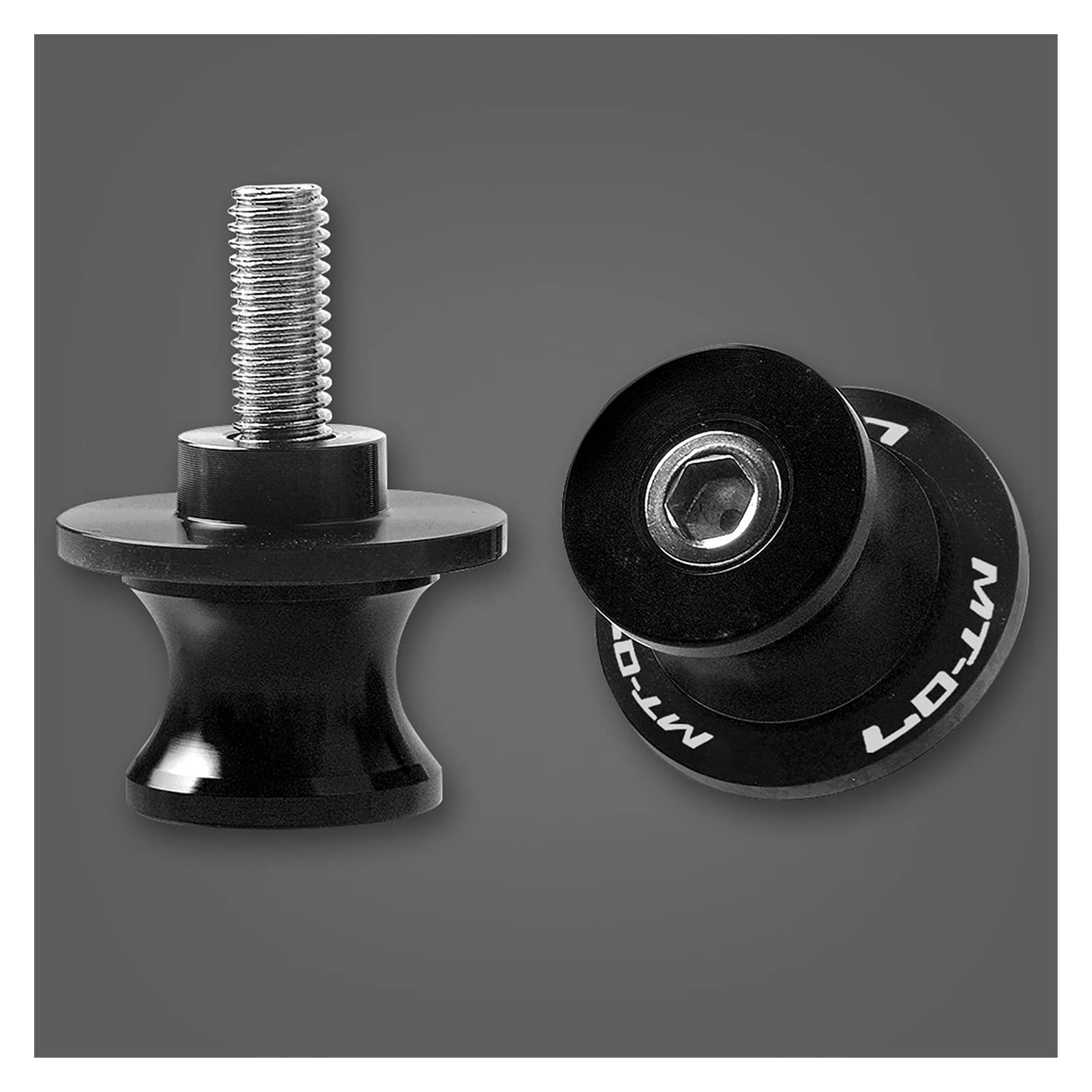 Bobines bras oscillant MT-07 FZ-07 noires finition usinée