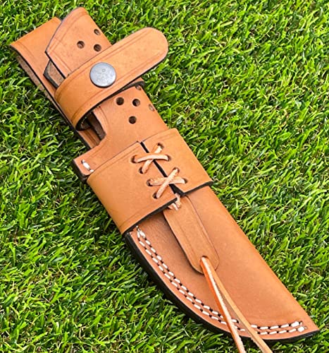 Ottoza TOP GRAIN Leather Knife Sheaths for Fixed Blade Knives, Leather Knife Sheath for Belt, Leather Knife Holster Belt Knife Holder, Vertical Knife Sheath for Belt No:334