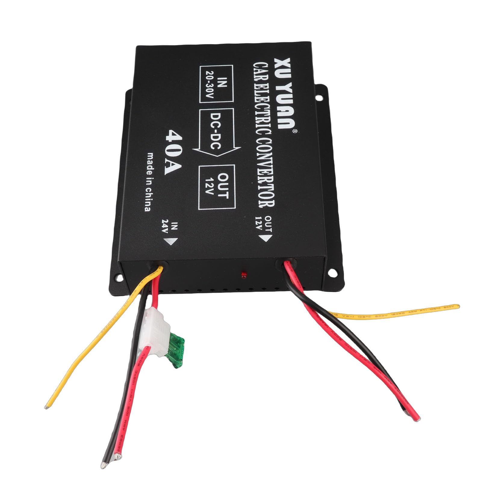 Convertidor de Corriente para Coche y Camión, 24V a 12V, Inversor Eléctrico, Transformador Reductor de Tensión, 40A, 480W