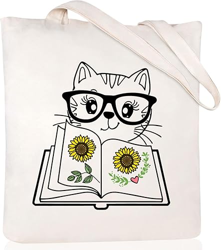 Andeiltech Bolsa de lona para mujer, estética, bonita, para compras, comestibles, reutilizable, con cremallera interior, regalo para mujer