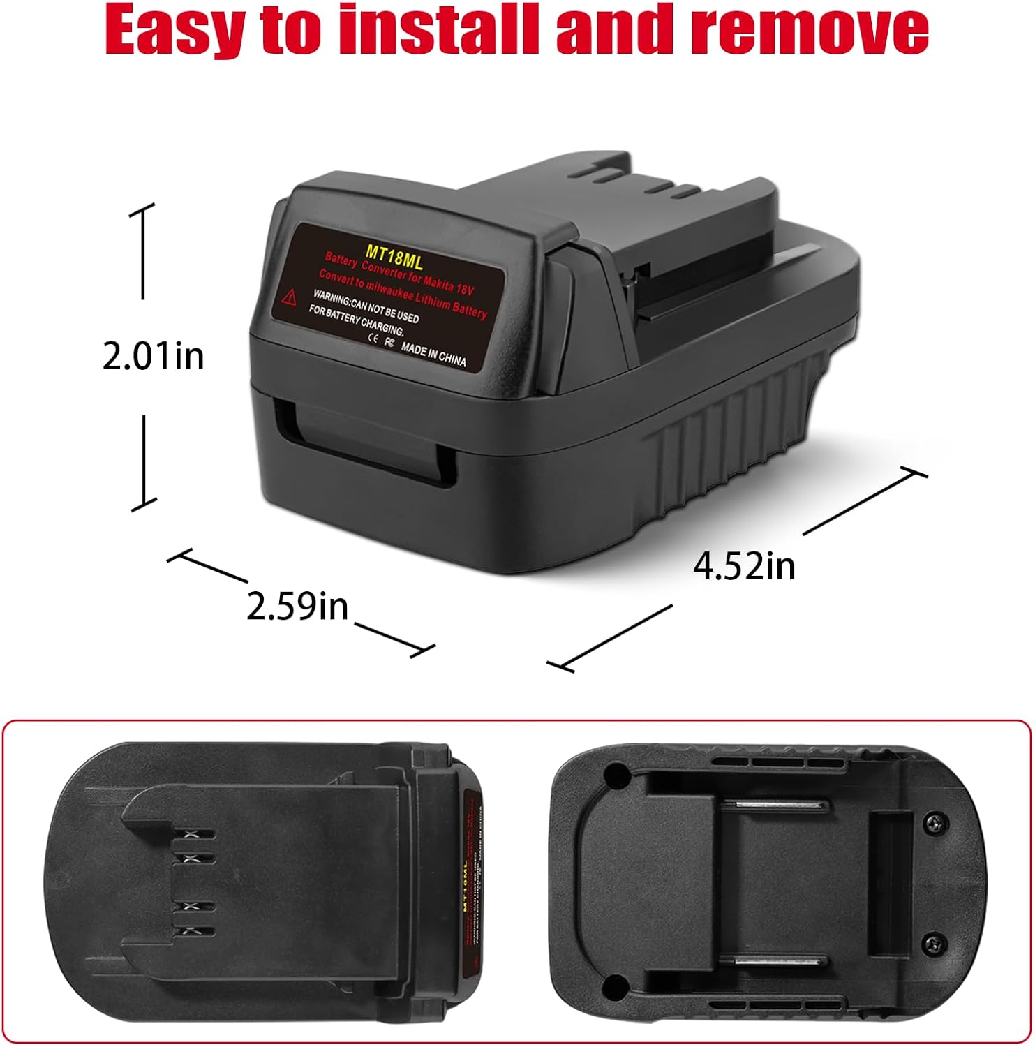 for Makita 18V Battery to for Milwaukee M18 Cordless Tools, Compatible with Makita Battery to for Milwaukee Tools