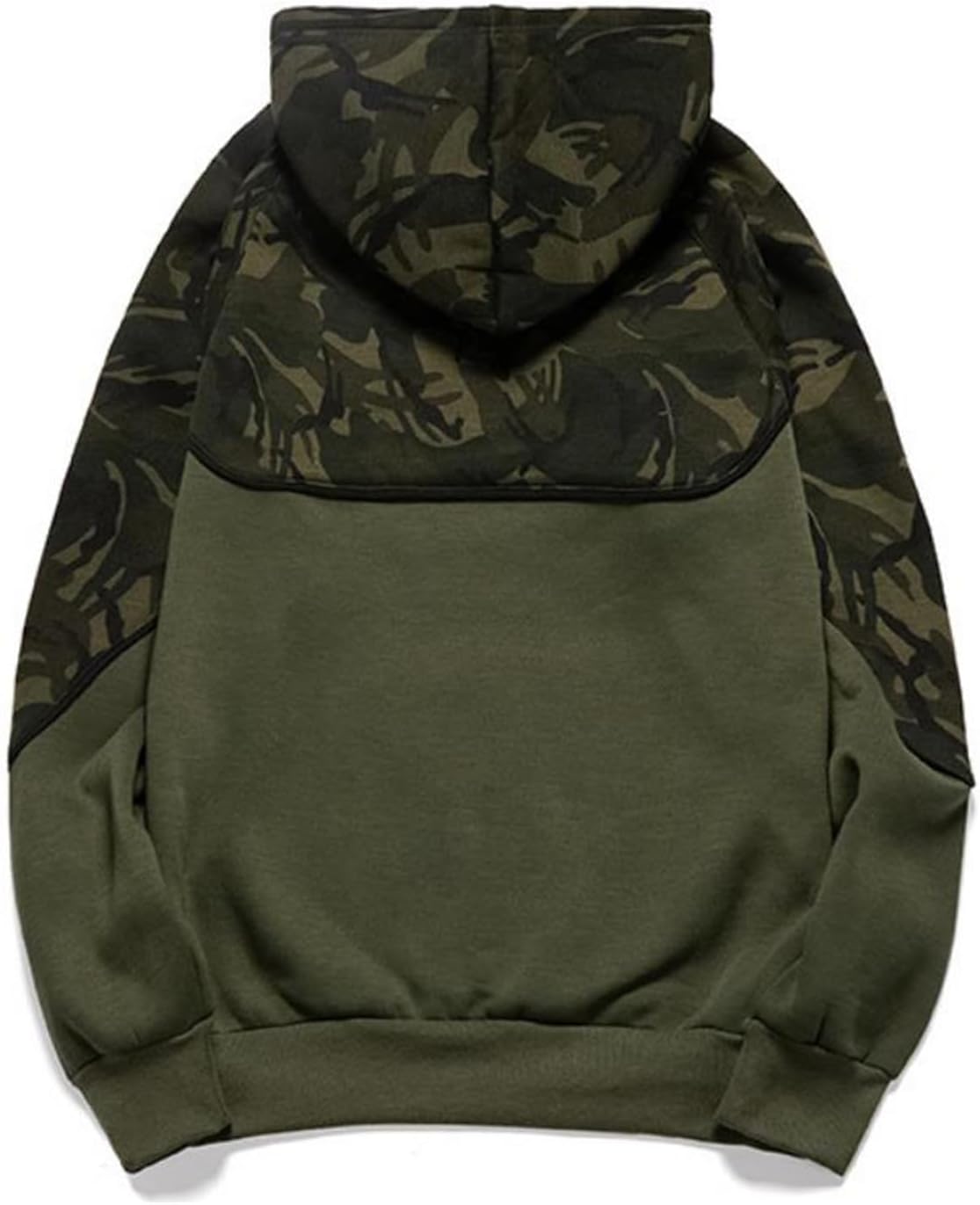 Men's Color Block Hoodie with Pocket Long Sleeve Pullover Fleece Casual Sweatshirt