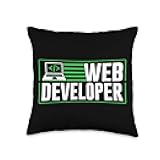 Web Developer Code Programmer Coder Sayings Coding Throw Pillow