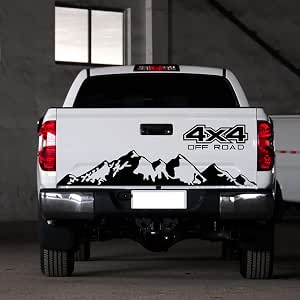 Mountains Graphic Vinyl Truck Tailgate Decal 59" x 10.6"(Black)