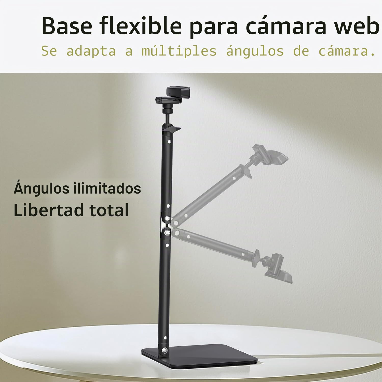 Soporte Para Cámara Web Soporte Para Teléfono Soporte De Mesa Resistente Para Cámara Web C922 C930e C920S C920 C615 C960 C920x BRIO 4K Soporte Para Teléfono Luz Derecha Con Rosca De 1/4"