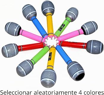 TSUOUKL 4 Microfoni Gonfiabili, Strumenti Musicali Inflabili per Feste - Microfono, Chitarra e Sassofono in Palloncini, Ideale per Feste a Tema e Compleanni (Colore Casuale TSUOUKL 4 Microfoni Gonfiabili, Strumenti Musicali Inflabili per Feste - Microfono, Chitarra e Sassofono in Palloncini, Ideale per Feste a Tema e Compleanni (Colore Casuale