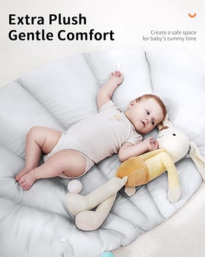 Miniatura 2 de ANGELBLISS Tapete de gimnasio 5 en 1 para bebé, reversible con 5 juguetes sensoriales para el desarrollo basado en escenarios, centro de actividades