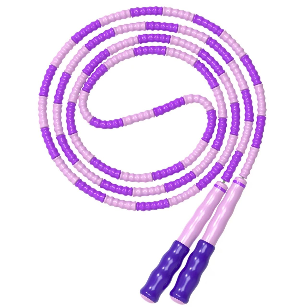 Leeboom Jump Rope, Adjustable Length Tangle-Free Segmented Soft Beaded Skipping Rope, Fitness Jump Rope for Kids, Man, and Women Weight Loss 9.2 Feet