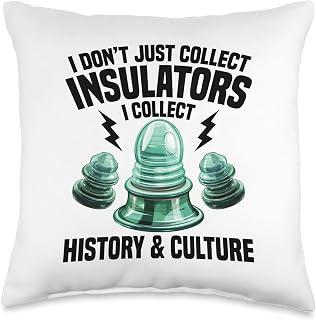 Insulator Collecting Electrical Insulator Glass Insulator Throw Pillow