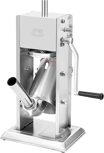 Miniatura 3 de MZTOGR Relleno vertical de salchichas de acero inoxidable, plateado, doble velocidad, máquina de salchichas 2 en 1, fabricante de churro español (7