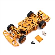 Metal Upgrade RC02 Rear Wheel Drive Drifting Racing Frame Compatible With KYOSHO 1/28 RC Car ModelsYellow