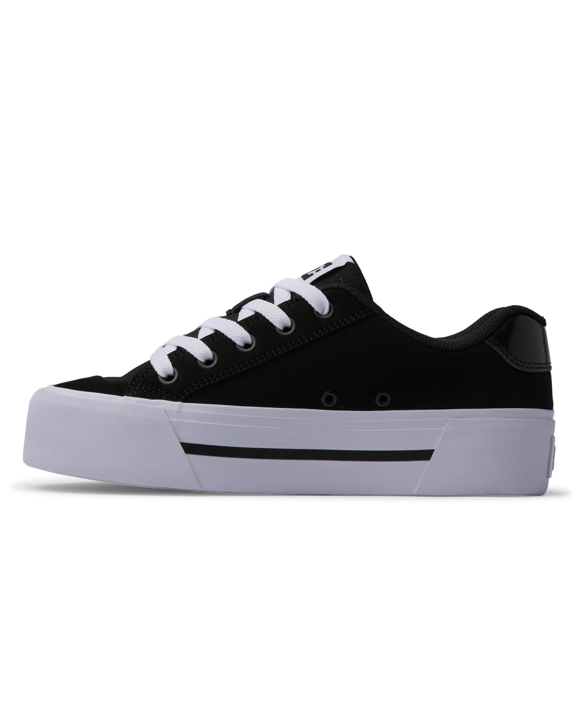 DC Women's Chelsea Skate Shoe, White, 8.5