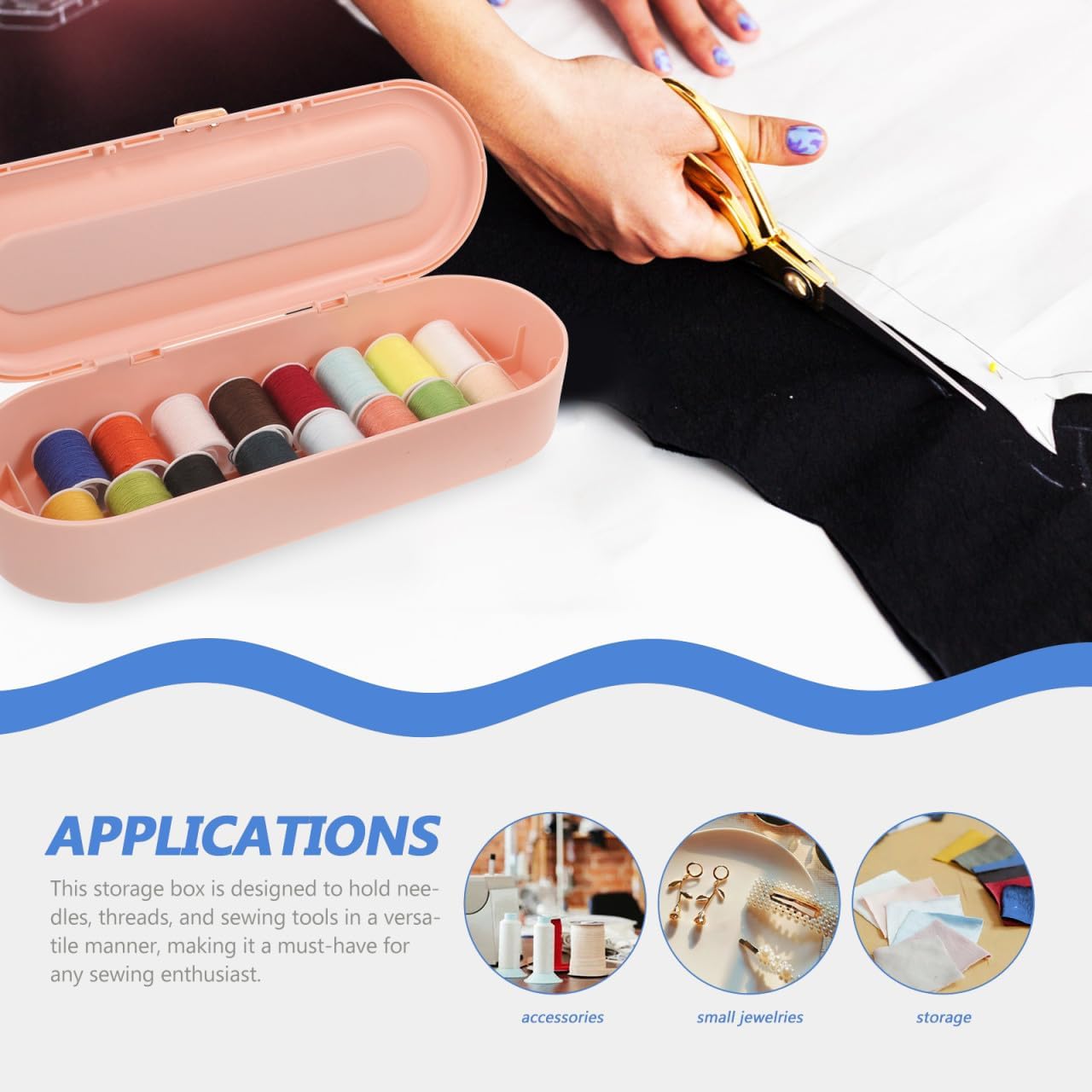 Portable Sewing Tool Kit for Adults, Pink Household Repair