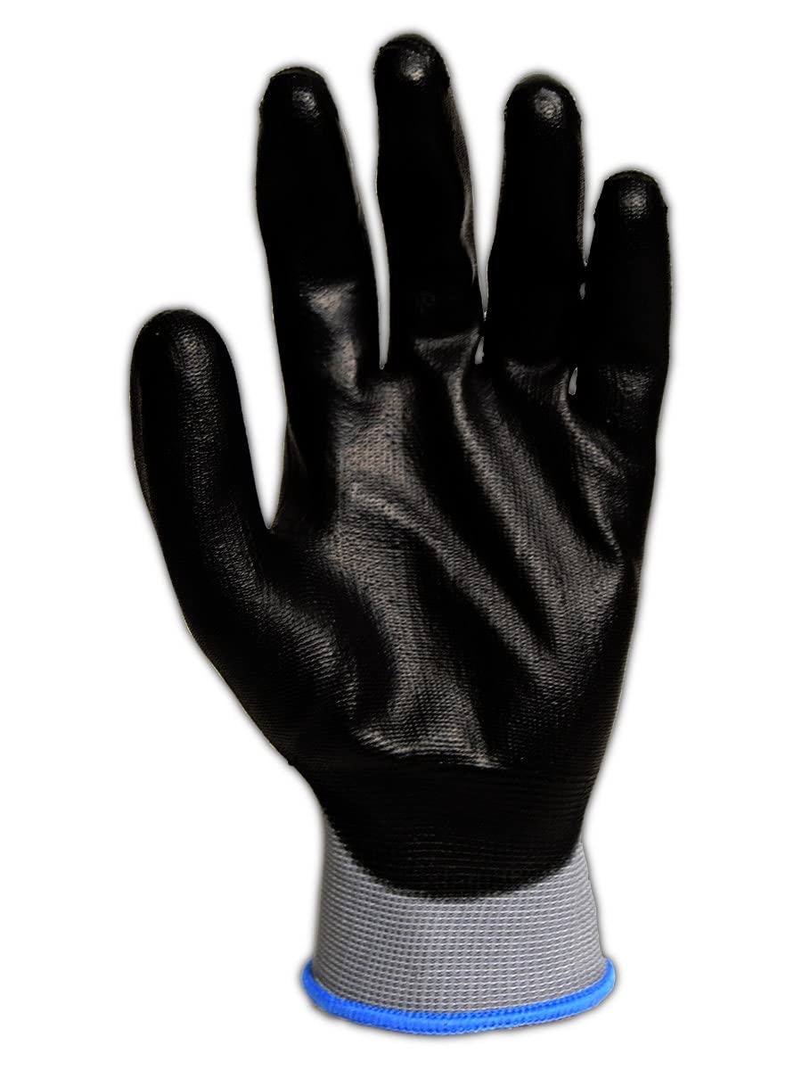 MAGID Polyester Mechanic Work Gloves, 12 PR, Lightweight Polyurethane Coated, Size 11/XXL, Automotive, Reusable, 13-Gauge (GP129) (Pack of 2)