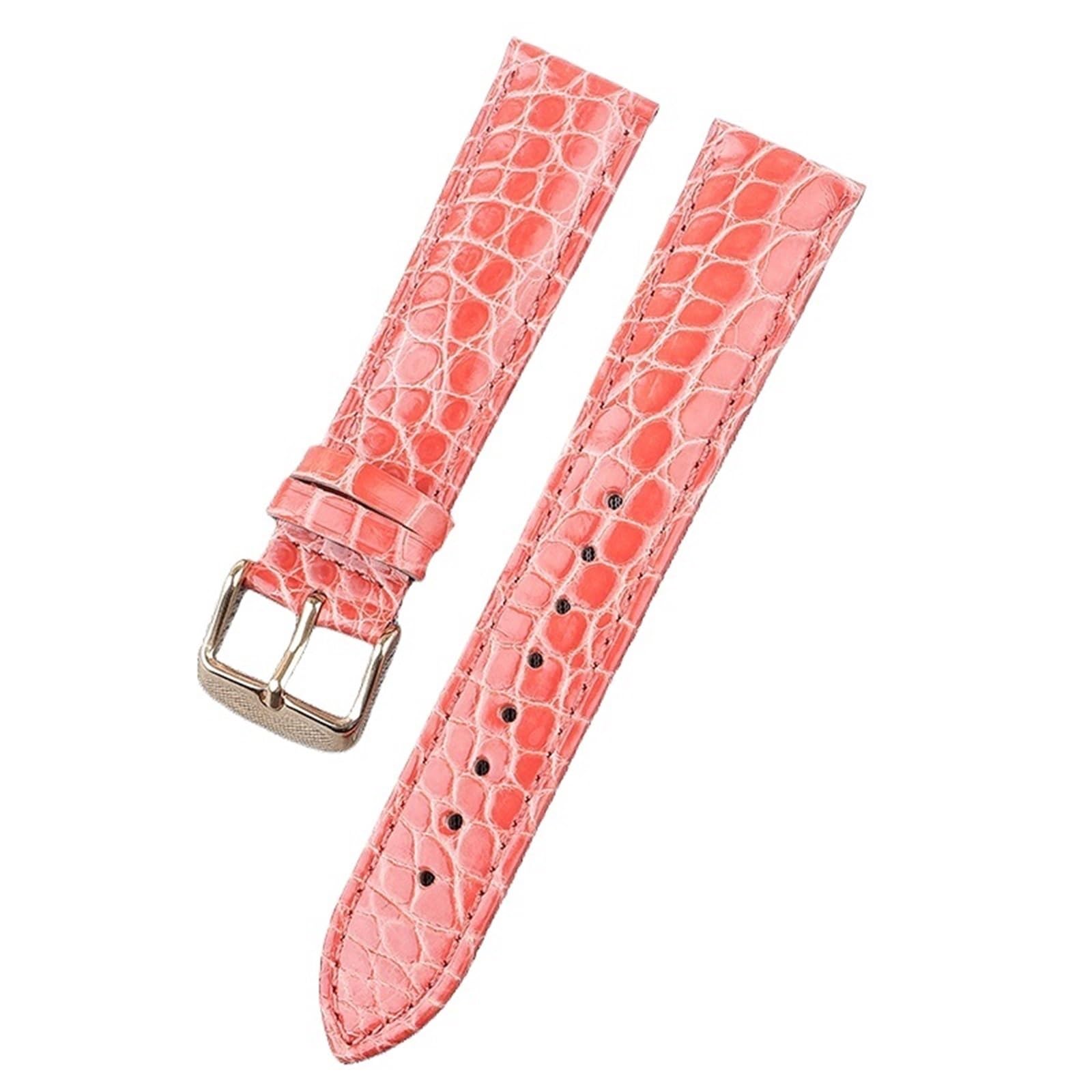 Bracelet montre cuir de qualité supérieure 24mm orange et finitions dorées