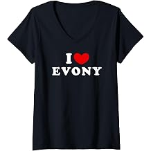 Womens I Love Evony, I Love Evony V-Neck T-Shirt