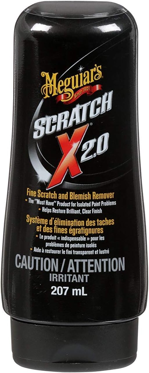 Meguiar’s ScratchX - Paint Scratch Remover - Permanently Removes Swirls and Scratches while Boosting Gloss and Shine - Removes Defects by Hand or DA Polisher with Hazing or Scratching, 7 Oz Liquid