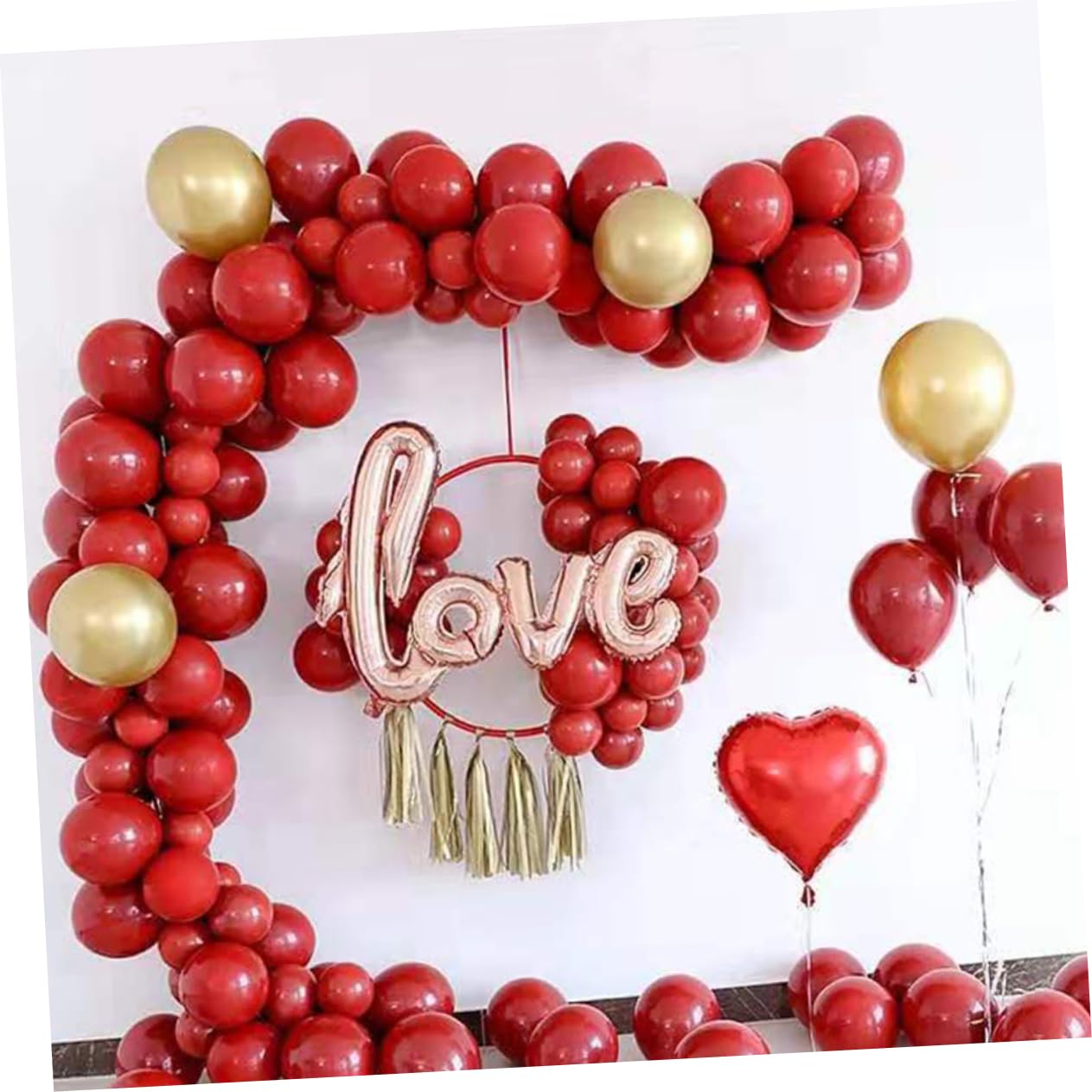 Palloncini Decorativi Matrimonio in Lattice Rosso 25 Pezzi 18 Pollici | Festa e Banchetto, Atmosfera Romantica, Set da 25, Accessori per Allestimenti e Bomboniere