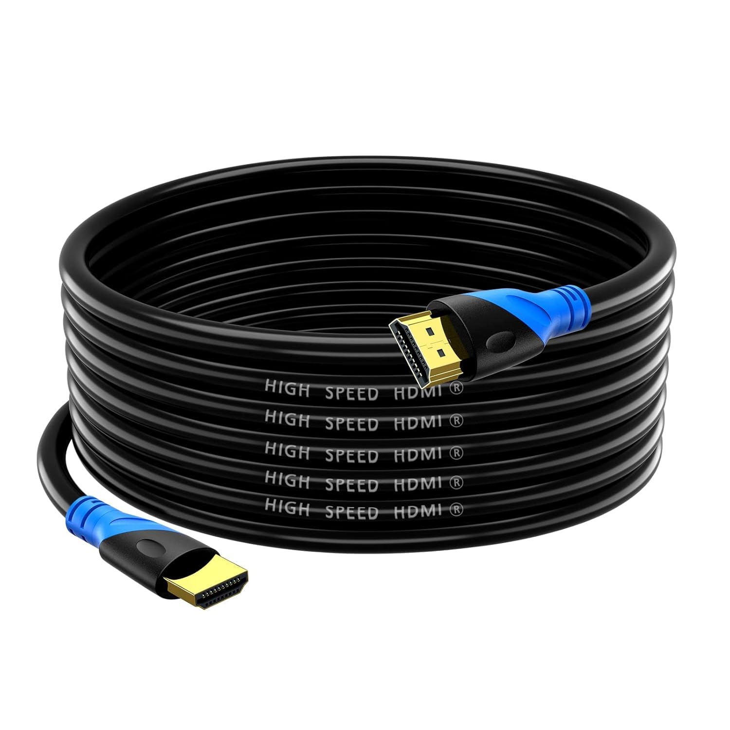 Rommisie Cavo HDMI 4K/60HZ 10m (HDMI 2.0, 18 Gbps) Connettori Placcati Oro Ad Alta Velocità, Ethernet Audio Return, Compatibile 3D Con Laptop PS3 PC HDTV Proiettore