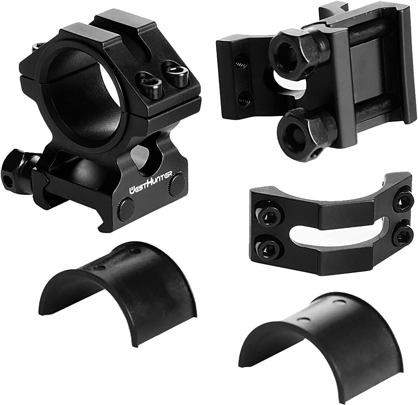 WestHunter Optics Picatinny Scope Rings, 1 Inch 30 mm Tactical Precision Scope Mount, Black, 1.14"/29 mm Center Height - Image 4