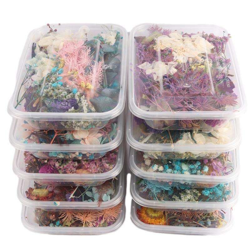 10 cajas de flores secas coloridas para velas miniatura 1