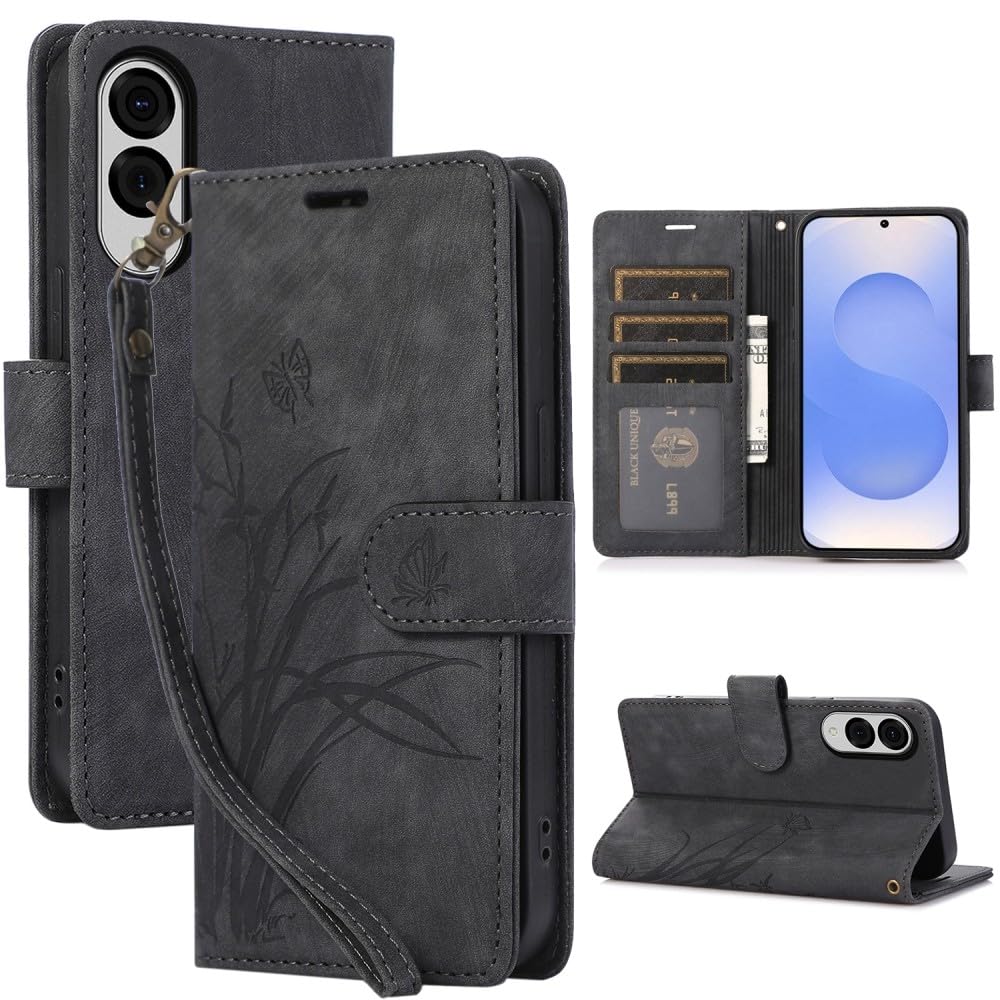 Coque Xiaomi 15 Pro en cuir noir premium avec rabat et fermeture magnétique - 8