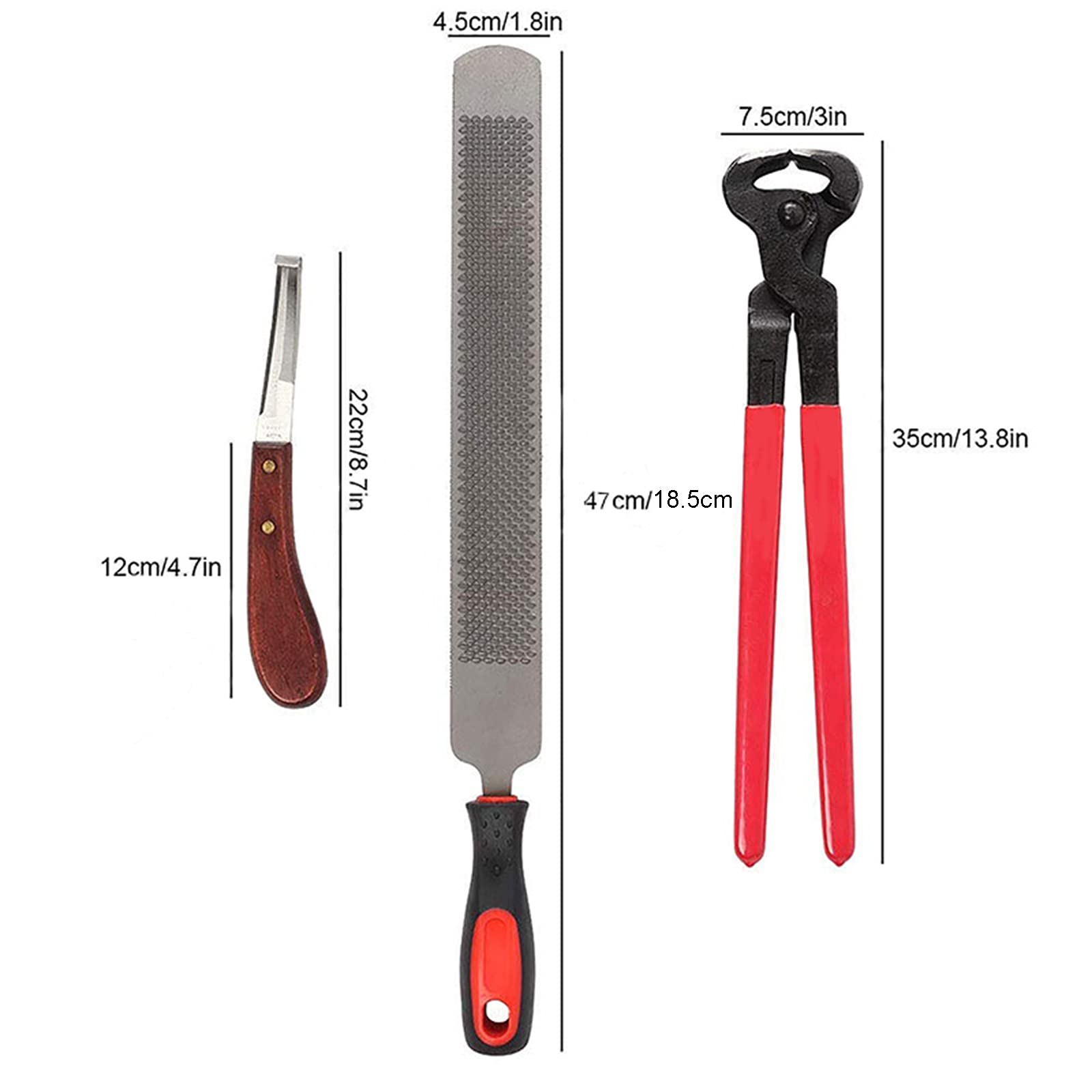 Recortadora de pezuñas de Caballo, Cuchillo for pezuñas de Caballo, Traje de Lima de Herradura de 14 Pulgadas, Herramienta for el Cuidado de Las pezuñas de Caballos