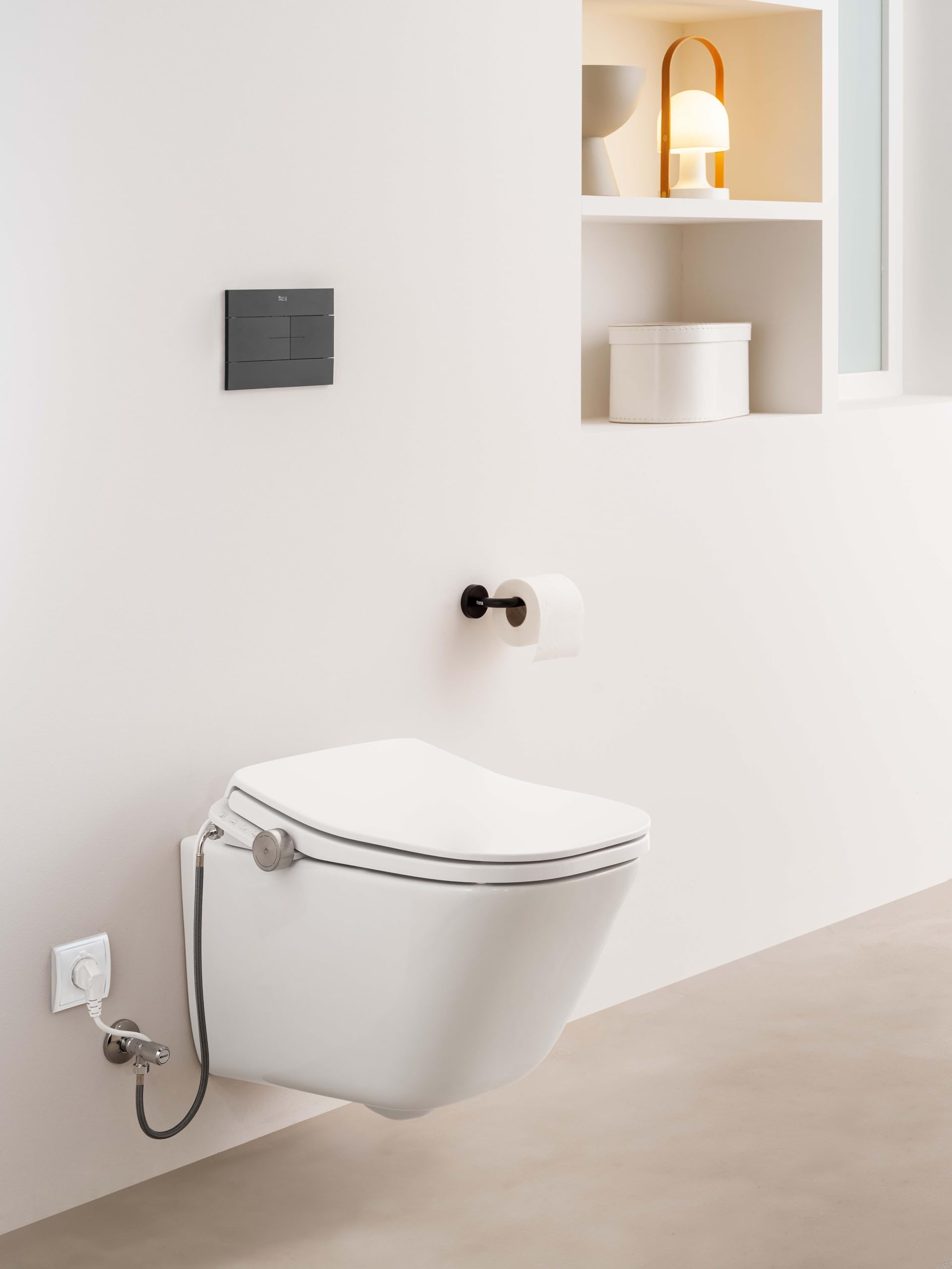 Roca A804057021 Multiclean® M4 SQUARE COMPACT con funzioni di lavaggio e asciugatura, colore: Bianco