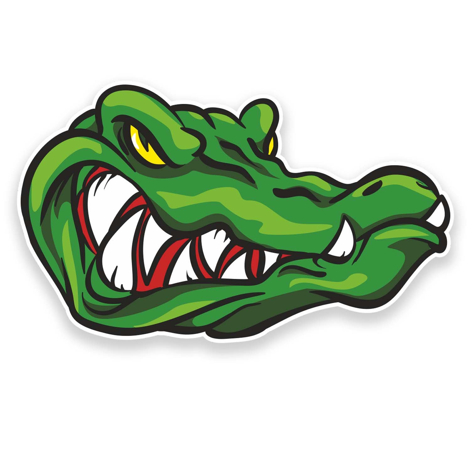 Destinationvinyl Multi 2 X 10Cm Crocodile Alligator Vinyl Sticker Laptop Helmet Car Bike Skate #9196 (10Cm Wide X 6Cm High)