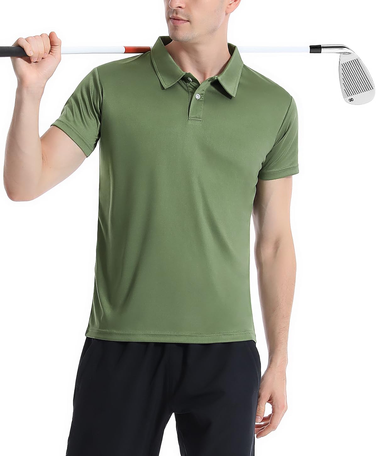 5 Pack Polo Shirts for Men Dry Fit Short Sleeve Golf T-Shirt Moisture Wicking Collared Casual Work Tops - Image 2