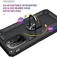 Vista 3 de Funda para Xiaomi Poco F3/Redmi K40/K40 Pro con protector de pantalla de vidrio [2 unidades], híbrida resistente de doble capa, antiarañazos, a