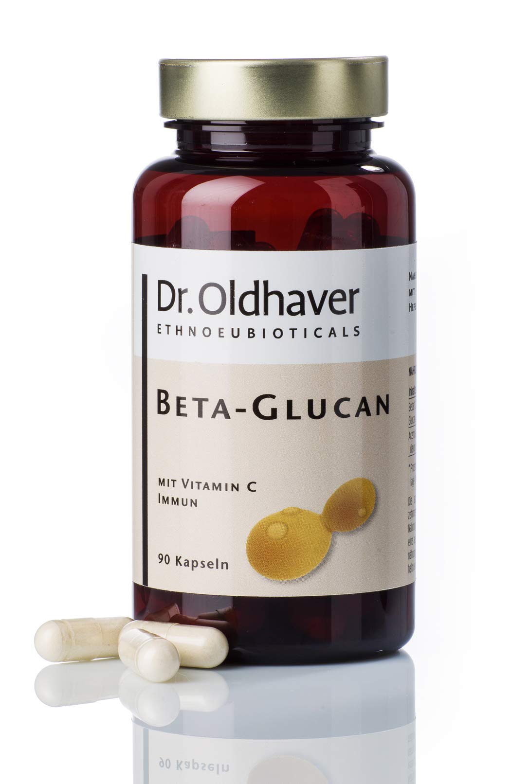 Dr. Oldhaver/Beta Glucan Vitamin C Immun/zur Unterstützung des Immunsystems/Beta-1,3/1,6-Glucan Kapseln/Acerola Extrakt / 90 Kapseln