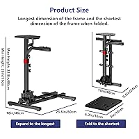 Vista 6 de Racing Steering Wheel Stand Racing Game Wheel Simulator Stand Support for Logitech G29 G920 G923 G27 G25 and for Thrustmaster T248 T300 TGT TGT2