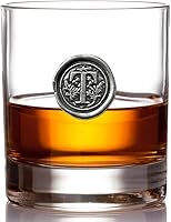 Vista 24 de English Pewter Company Vaso de Whisky Old Fashioned Rocks de 11 onzas con Inicial de Monograma - Regalos Únicos para Hombres - Regalos