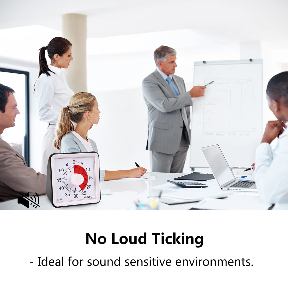 Buy Searon Kid Analog Timer Visual Countdown Clock Square for Toddler