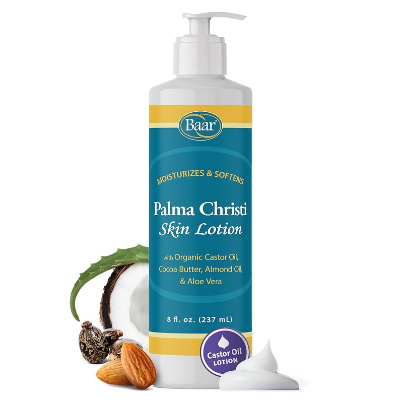 Baar Palma Christi Loção Corporal com Óleo de Rícino e Manteiga de Cacau, 240 mL