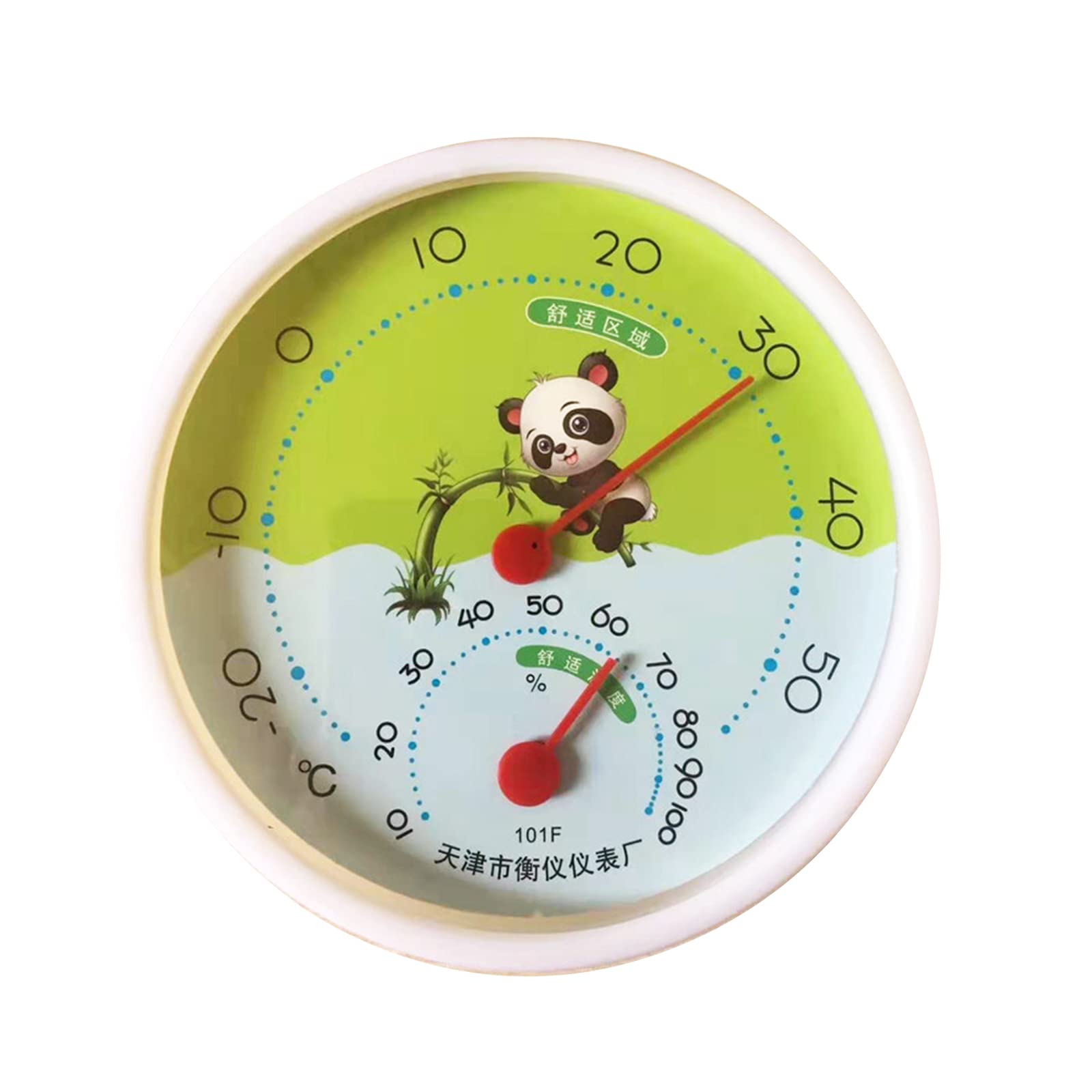 Tsophreniq Green Temperature Humidity Detector Meter Gauge For Indoor Baby-Room Tabletop Analog-Thermometer Hygrometer With Bracket Temperature Humidity Detector
