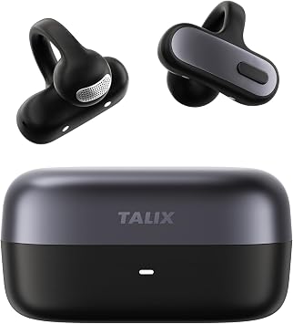 TALIX Open Ear Clip-On Wireless Bluetooth 6.0 Earbuds X8, Black
