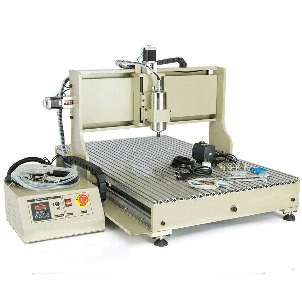 4 Axis USB 1.5KW 6090 Router Engraver Engraving Carving Machine with Water Cooling Spindle for Metal/Wood/PVC etc Working