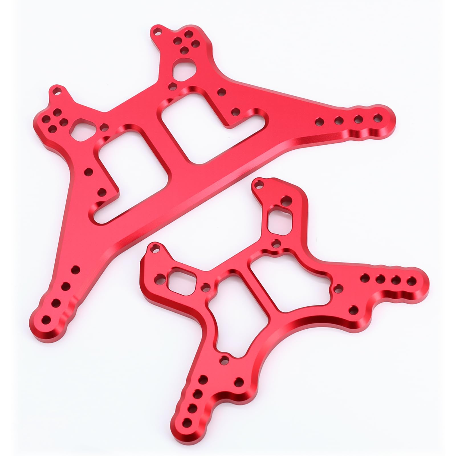 Aluminum Alloy Front & Rear Shock Tower Shock Mounts Upgrade Parts for Arrma 1/8 Kraton Outcast Senton Talion Notorious 6S BLX (Red)