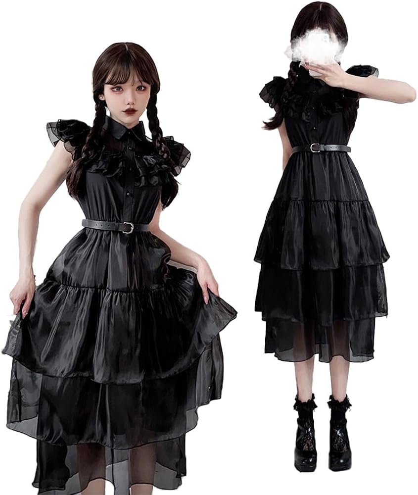 Amazon.co.jp: [Martosa] ウェンズデー コスプレ ハロウィン 衣装 大人