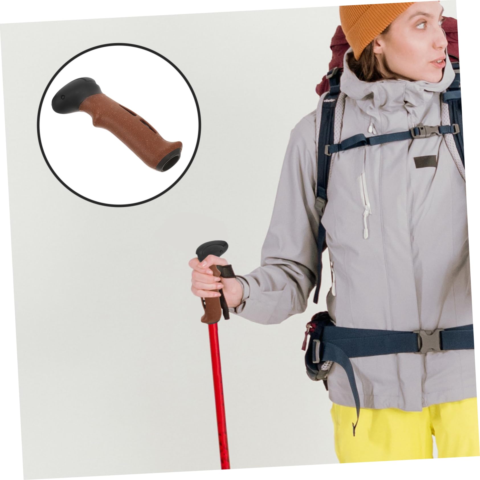 POPETPOP Cork Hiking Pole Grip Trekking Pole Accessories for Walking Stick Handle