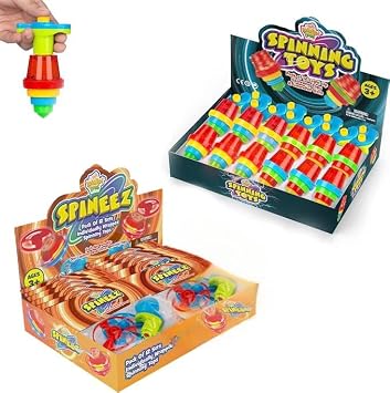 Light Up Spinning Tops for Kids, UFO Spinner Toys with Flashing LED Lights, Birthday Party Favors, Goodie Bag Fillers for Kids 4 5 6 7 8 9 and Up