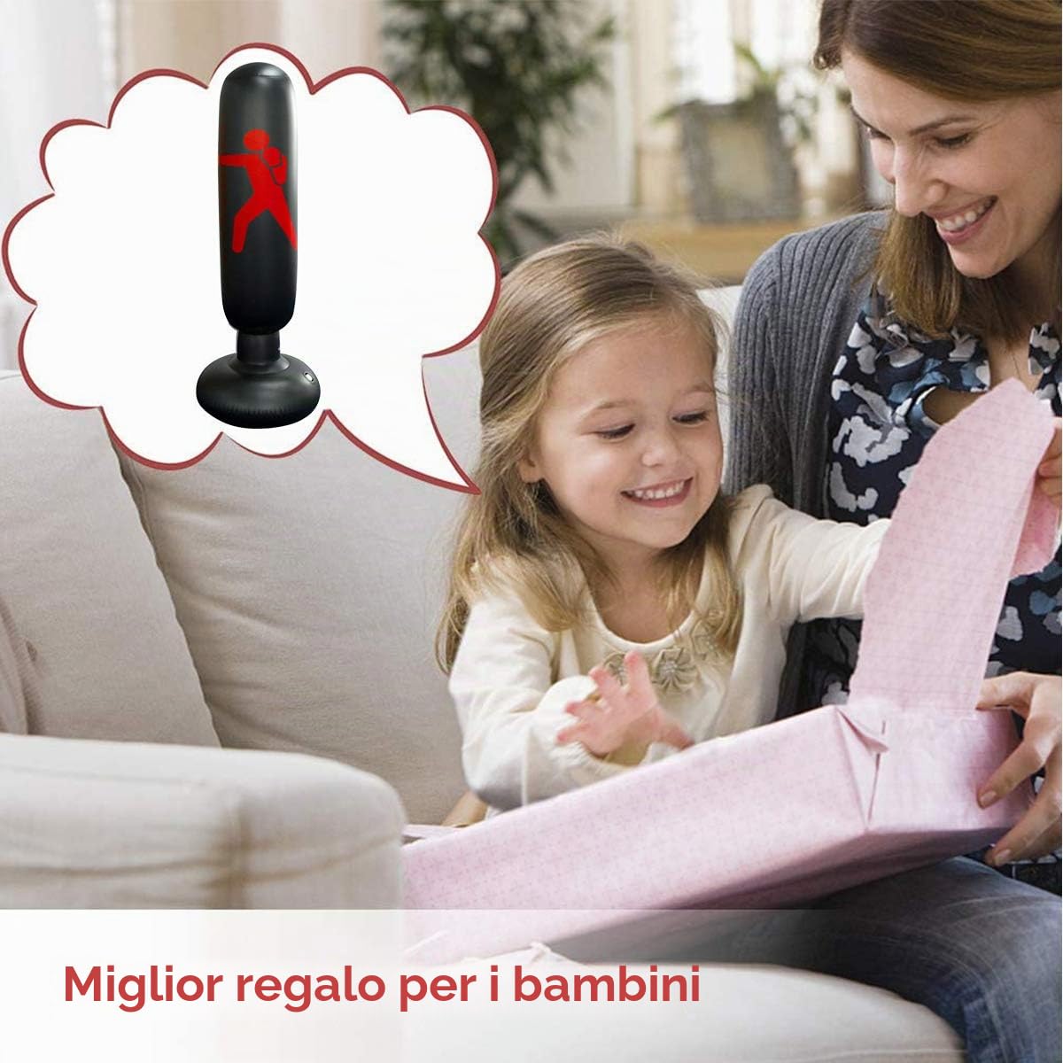 sacco da boxe bambini 160 cm sacco da boxe da terra per bambini Sacco da sabbia per colonna gonfiabile da appoggio gonfiabile Sacco da kickboxing per allenamento con pompa ad aria a pedale