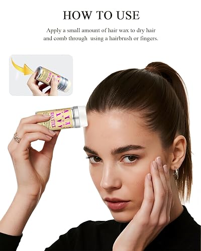 Miniatura 4 de AnWoor 4Pcs Edge Brush Slick Back Hair Stick, Hair Wax Stick for Flyaways, Slick Back Hair Brush for Smoothing Baby Hair, Rat Tail Combs Parting